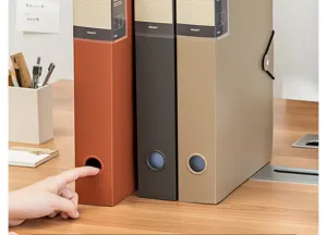 Große Kapazität vertikale Dokumentenablage Kunststoff Büro Ordner Aktenbox Organizer