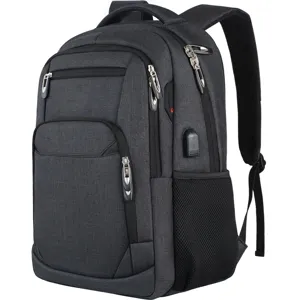 Mochila de Negocios para Hombre Gran Capacidad Bolsa para Portátil Impermeable con Puerto USB Tiras Reflectantes