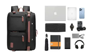 Mochila de negocios para hombre de gran capacidad para portátil y electrónica.