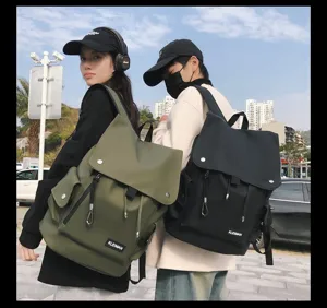 Outdoor lifestyle shot of waterproof large capacity backpacks for men and women