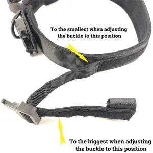 Guía para ajustar la hebilla del collar táctico de nailon para perros