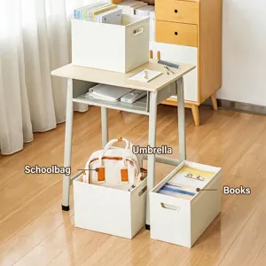 Cajas de almacenamiento blancas minimalistas plegables para libros y hogar ordenado