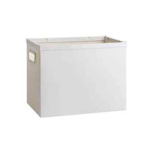 Caja de almacenamiento blanca plegable para organizar libros y ropa en el armario