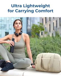 Bolsa de deporte beige ultra ligera de gran capacidad para viajes y escenas exteriores