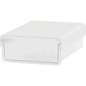 Schlanke weiße minimalistische Untertisch-Schubladenbox zur effizienten Organisation von Bürobedarf