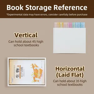 Caja de almacenamiento móvil para libros de gran capacidad con opciones vertical y horizontal