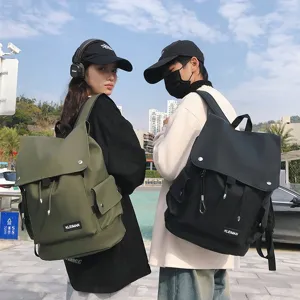 Stylish large capacity waterproof urban backpack with flap cover for men and women students