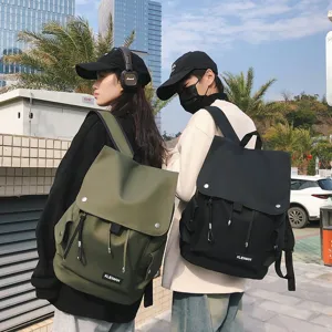 Large capacity waterproof urban backpack for men and women in olive and black colors