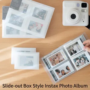 Minimalist Translucent Frosted PP Photo Album Large Capacity Slip-in Card Storage Book For Photocards Collecting Organization Box Case