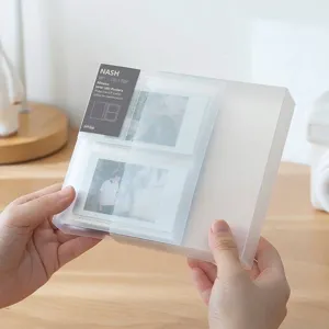 Large capacity translucent 3-inch photo album storage box with 160 pockets for Instax