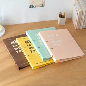A4 ring binders in assorted pastel colors for school and office document organization