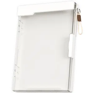 Scatola Portadocumenti Trasparente Portatile Portadocumenti in Plastica Custodia per Organizzatore Multifunzionale Porta Archivio Cartaceo Con Coperchio a Maniglia