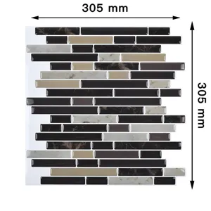 Detailansicht der 305mm x 305mm großen retro Epoxy-Küchenwandaufkleber für Dekor