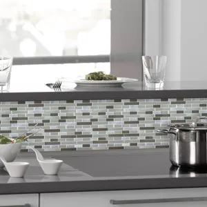 Adesivo murale per cucina a mosaico 3D autoadesivo, carta da parati decorativa impermeabile.