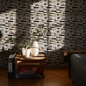 Carta da parati autoadesiva impermeabile con mosaico 3D per decorazione murale casa