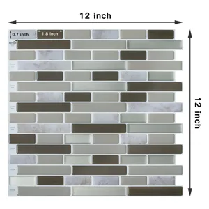 Adesivo murale 3D impermeabile effetto marmo mattone per cucina e decorazione bagno casa.