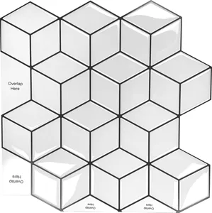 Carta da parati geometrica cubo 3D autoadesiva adesivo murale impermeabile per decorazioni casa