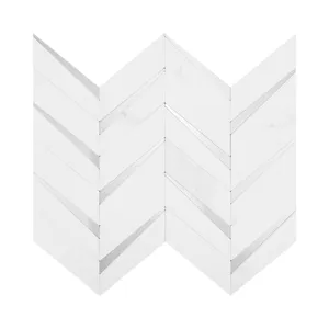 Azulejo de pared mosaico espiga 3D metal adhesivo aluminio cocina protector salpicaduras