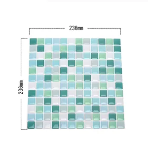 Adesivo murale mosaico autoadesivo 3D impermeabile per cucina 236x236mm decoro