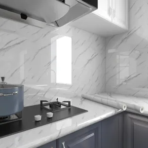 Waterdichte oliedichte keuken muursticker marmer textuur zelfklevende behang detailweergave