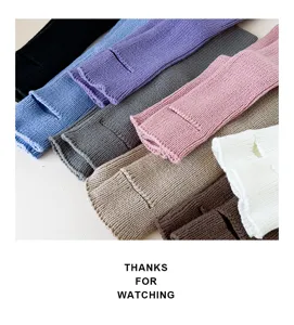 Cozy knit heel leg warmers in solid colors, perfect for Y2K Japanese JK daily autumn styles.