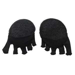 Calcetines de medio dedo de algodon para mujer almohadillas de antepie verano negros