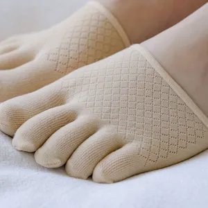 Calcetines Invisibles de Cinco Dedos para Mujer de Verano Antideslizantes Transpirables de Nylon