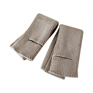 Knitted leg warmers for women autumn winter cozy ribbed stirrup socks fashion daily wear