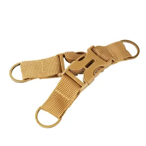 Boucle de sangle de sac a dos tactique exterieure en nylon avec anneaux en D en metal.