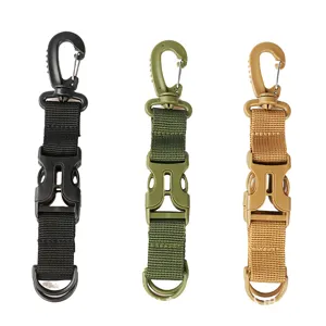 Taktischer Nylon Gurtband Rucksack Clip Karabiner D-Ring Schlüsselanhänger Schnellverschluss