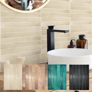 3D Self Adhesive Tile Wall Stickers Waterproof Oil Proof Backsplash Decorative Stickers For Kitchen Bathroom Home Decor