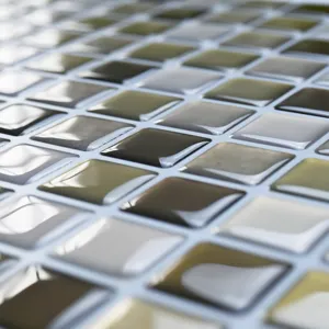Waterproof epoxy mosaic tile wall sticker for kitchen and bathroom decor main view.
