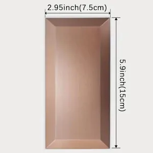 Piastrella da parete 3D in metallo autoadesiva con finitura oro rosa spazzolato