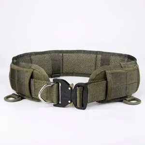 Men Tactical Belt Quick Release Zinc Alloy Cobra Buckle Polyester Webbing Waist Seal Military Outdoor Belt With MOLLE System