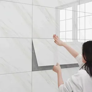 Selbstklebender Wasserdichter Wandaufkleber Imitation Marmor Fliese Tapete Für Küche Badezimmer Schlafzimmer