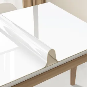 Glossy white self-adhesive marble table film for furniture renovation and protection