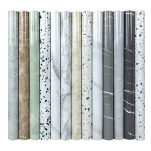 Zelfklevende waterdichte behangrollen marmer terrazzo keuken renovatie stickerrollen