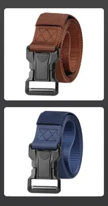 Tactische riem met quick-release gesp, duurzame geweven band voor buitentraining en werk.