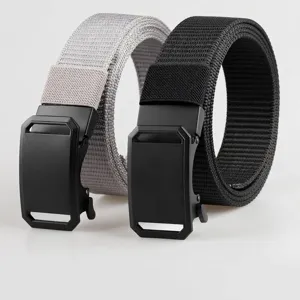 Herren Casual Nylon Web Gürtel Mit Legierung Automatikschließe Verstellbarer Canvas Hüftgürtel Für Outdoor Sport Alltag