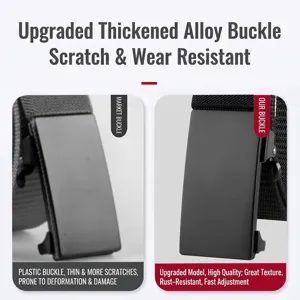 Premium black matte automatic alloy belt buckle with durable anti-scratch matte coating