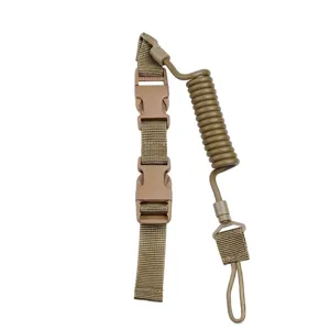 Multifunctionele tactische lanyard met duurzame veer en veilige veiligheidsgesp design