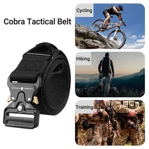 Cintura tattica in nylon resistente con fibbia cobra per attività all'aria aperta