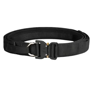 Heavy-duty double-layer tactical belt with cobra style quick-release buckle for CS