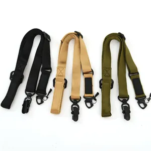 Multi-functional tactical rifle sling single two point adjustable nylon strap set for outdoor.