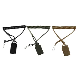 Cordino tattico a spirale fune a molla anti-smarrimento per outdoor in tre colori