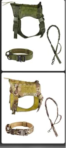 Set imbracatura collare e guinzaglio tattico per cani grandi attrezzatura militare animali.