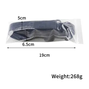Tracolla tattica nera in nylon a due punti in confezione trasparente, 19x5x6,5 cm