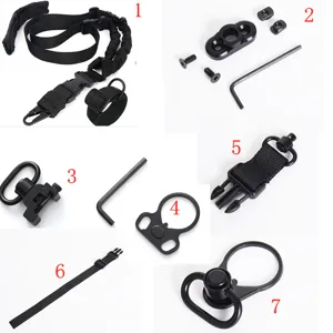 Tactical QD Sling Swivel Mount Nylon Strap Adapter Quick Release Button Attachment For Outdoor Hunting Equipment Accessories