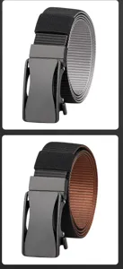 Professional two-color tactical nylon belt with automatic buckle for men's outdoor work wear