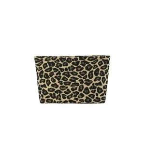 Modische Kosmetiktasche mit Leopardenmuster und großem Fassungsvermögen für unterwegs